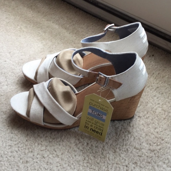 TOMS Sienna Natural Yarn Dye Wedges Size 12 - Picture 3 of 4